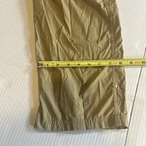 REI Relaxed Tan Cargo Pants with Relaxed Fit multiple pockets adjustable belt - Picture 3 of 14